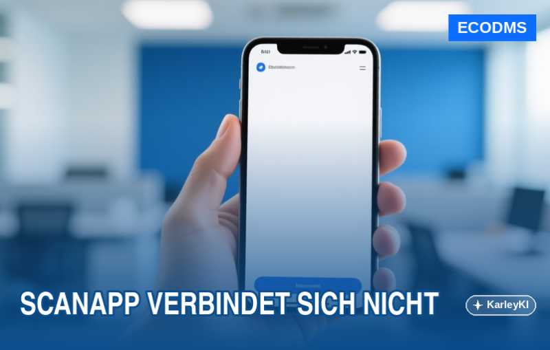 Ich habe bei ecoDMS die ScanApp installiert, aber kann mich nicht verbinden