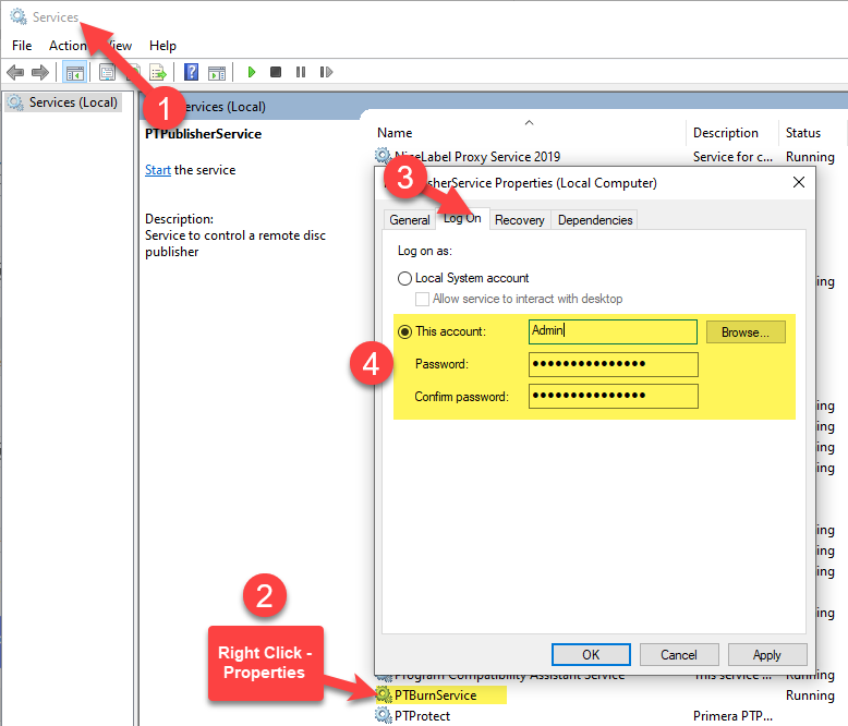 PTBurn/SDK Server braucht Administrator-Rechte — welche Berechtigungen sind nötig?