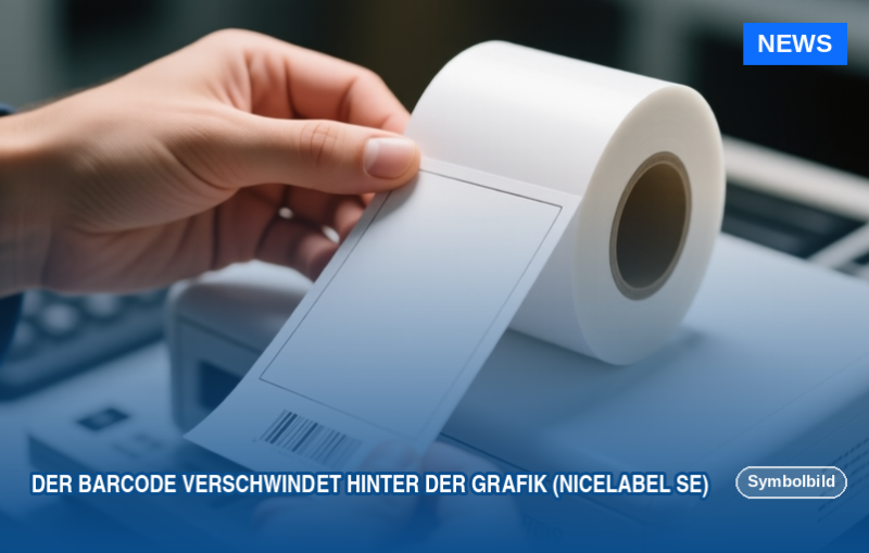 Der Barcode verschwindet hinter der Grafik (NiceLabel SE)