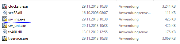 Fehlermeldung bei Installation des Identive (ehem. SCM) Chipdrive PC-Stempeluhr Dienstes